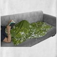 thumbnail image 6 of Green Soft Flannel Fleece Throw Blanket, Abstract Floral Ornaments Nature Inspired Branches Leaves, Cozy Plush for Indoor and Outdoor Use, 70" x 90", Apple Green Fern Green, by Ambesonne, 6 of 6