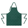 thumbnail image 2 of Teal and Black Checkerboard Pattern Apron-Garden Aprons for Women with Pockets-Cotton Linen Waterproof Kitchen Cooking Gardening Aprons Adjustable for Kitchen,Cooking,BBQ and Salon 33x27 Inch, 2 of 7
