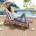 thumbnail image 5 of SDJPOI Outdoor Chaise Lounge Cushions Set of 4, 72" x 21" x 3" Thick Patio Furniture Replacement Cushions, Waterproof Lounge Chair Cushion with Headrest & Ties for Pool Beach, 5 of 6