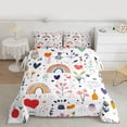 thumbnail image 2 of Castle Fairy Cute Rainbow Queen Comforter Set,Spring Garden Flowers Bedding Comforter Set, 2 of 8
