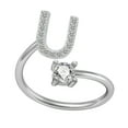 thumbnail image 1 of PVCS Exquisite Fashion 26 English Alphabet Style Ring Letter Fashion Copper Ring, 1 of 1