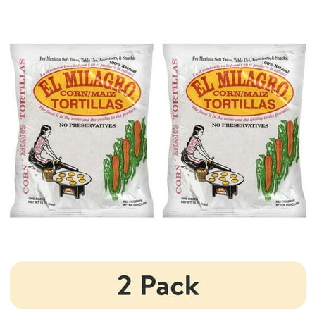 (2 pack) El Milagro El Milagro Tortillas, 12 Ea