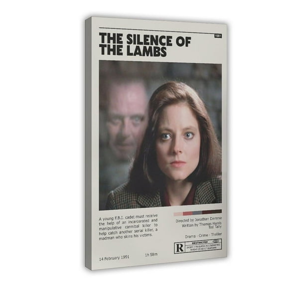 Movie Posters The Silence Of The Lambs Living Room Bedroom Study Decoration5 Canvas Poster