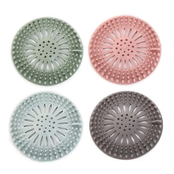 Hair Catcher Silicone Hair Stopper Shower Drain Covers Suit for Bathroom Bathtub Kitchen,12 Pack