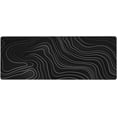 thumbnail image 2 of Gaming Mouse Pad Topographic Map Black Non-Slip Rubber Base Extended Mousepad with Stitched Edges Keyboard Computer Laptop Mat for Gamer Desktop Office Home 31.5 x 11.8 in, 2 of 6