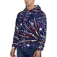 thumbnail image 3 of Sikiie Red White Blue Fireworks 1 Men's Hoodie, Essentials Hoodie, Sweatshirt, Pullover Hooded Sweatshirt for Men-X-Large, 3 of 7