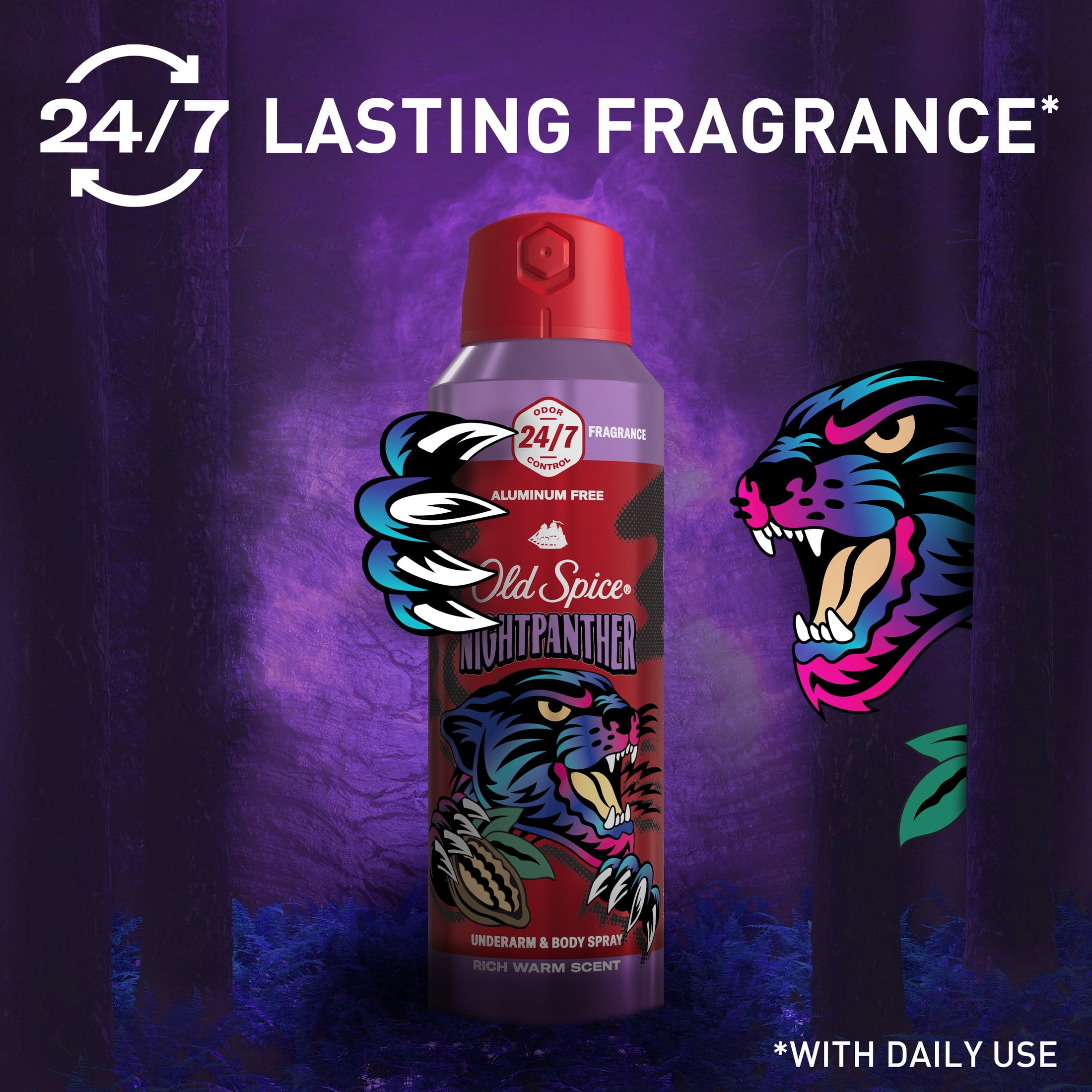 Old Spice NightPanther Body Spray for Men, 5.1 oz
