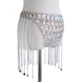 thumbnail image 2 of Boho Crystal Body Chain Faldas de baile Cadenas de cinturo Verano Playa Borla Flecos Cadenas para el cuerpo Cinturón de moda para mujeres y niñ Fernando Falda de cadena de cintura de mujer, 2 of 8