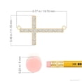 thumbnail image 5 of ANGARA Natural Classic Diamond Sideways Cross Necklace in 14K Yellow Gold for Women (Size-1mm| Color-G| Clarity-VS2) | April Birthstone, Anniversary, Jewelry Gift for Women | Natural Diamond Necklace, 5 of 9