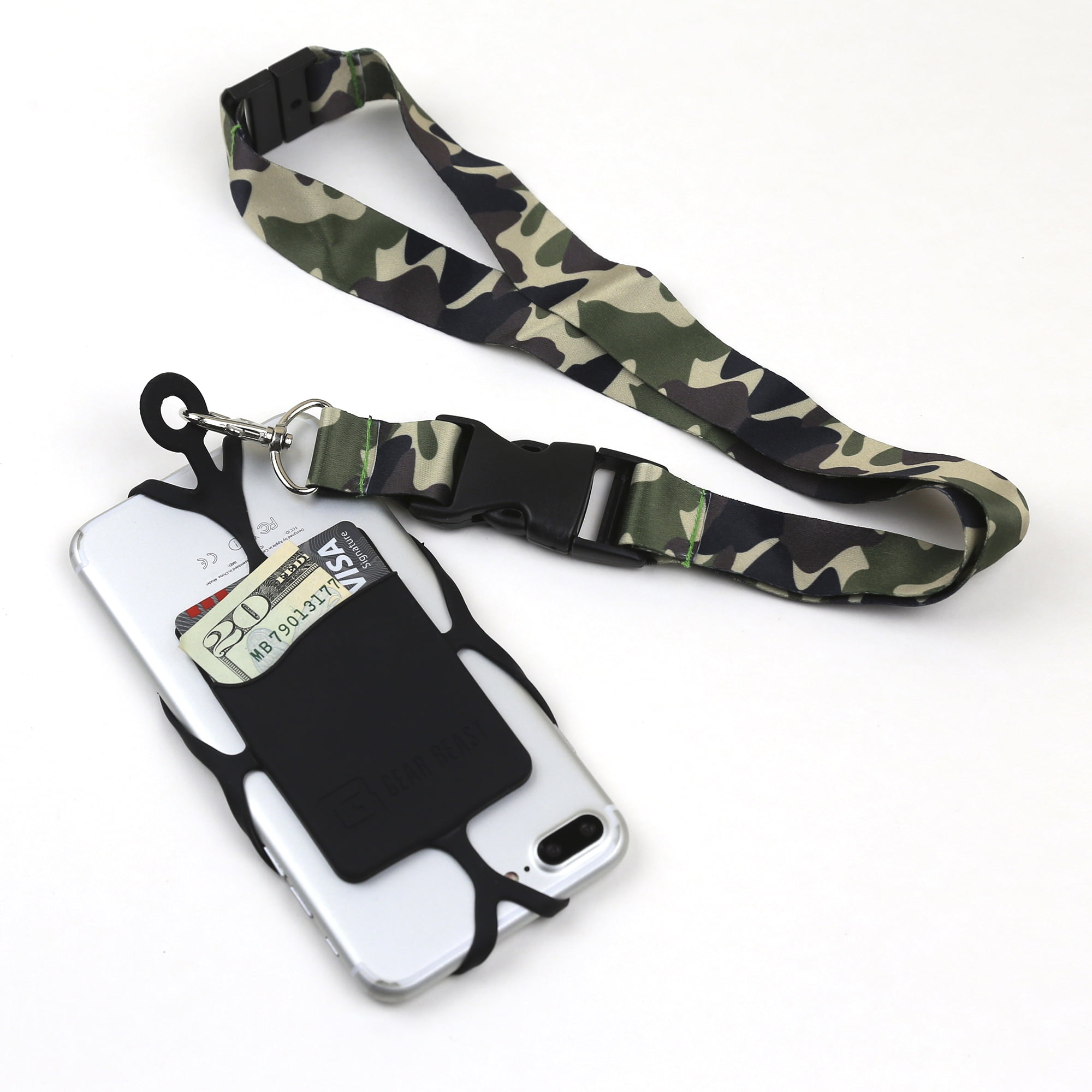 Max-4 Lanyard Strap and Keychain Combo With Custom Carabiner Hunting Camoflage