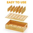 thumbnail image 4 of SpaceAid Bamboo Charging Station for Multiple Devices, Cell Phone Docking Stations for Multi Laptop, Tablets and iPads, Nightstand Bedside Desk Devic, 4 of 7