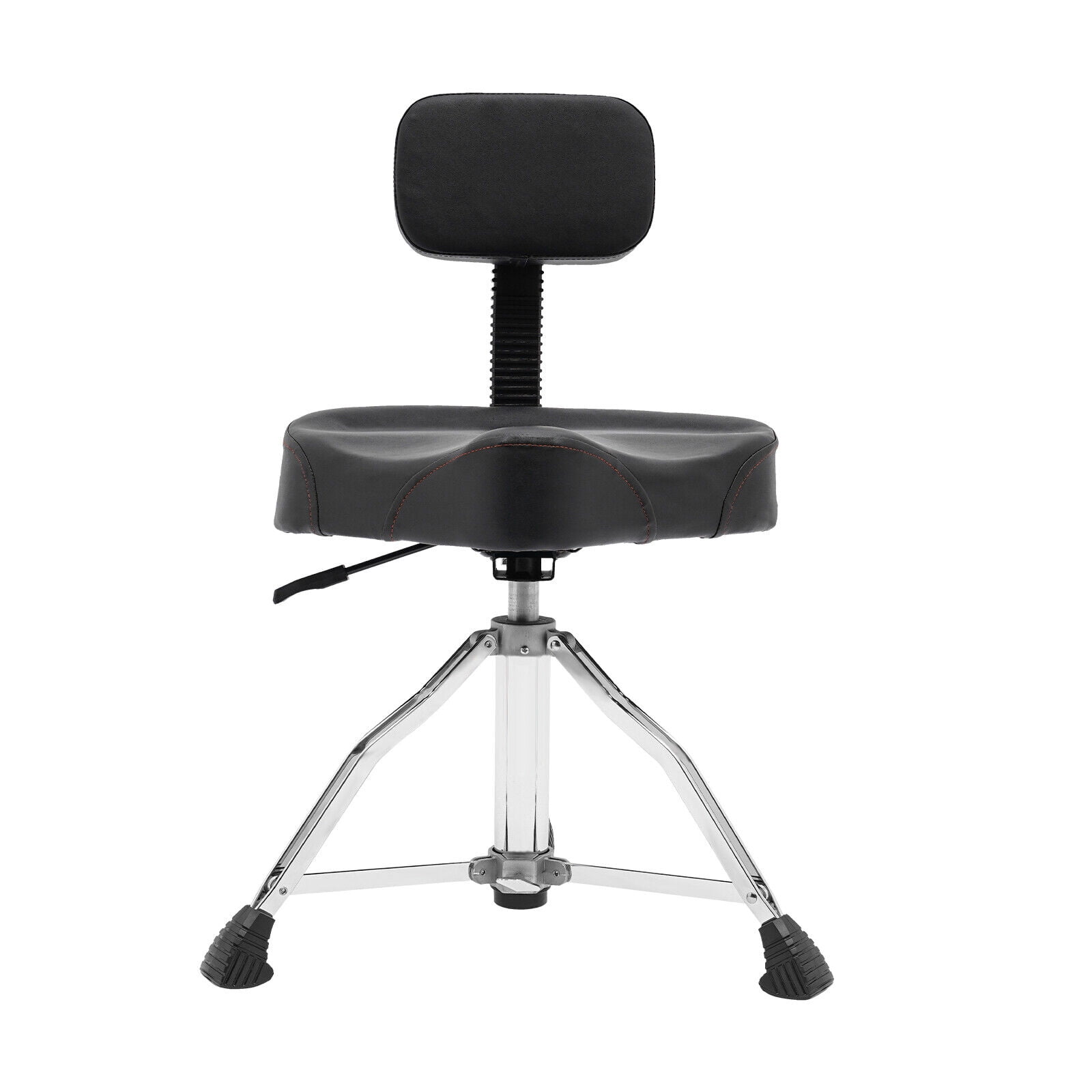Height Adjustable Drum Stool with Backrest Drum Stool Pneumatic Drum Chair Black