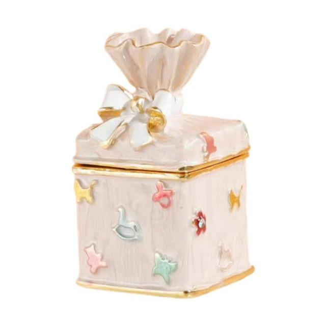 Mini joyero para mujer, organizador de joyas de Metal, bonitos regalos, estuche decorativo para almacenamiento de joyas, expositor de joyas para mamá