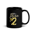 thumbnail image 2 of Black Glossy Mug, This Bee is 2 Years old 2nd Birthday Girl Family B , M-8444 (11 oz), 2 of 3