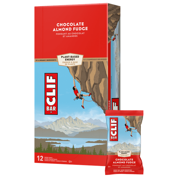 Barre énergétique Bar de CLIF au fondant au chocolat et aux amandes 12x68g