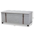 thumbnail image 3 of Baxton Studio Kyra Tissu Rembourré Table Basse avec Rangement en Gris, 3 of 11