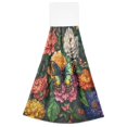 thumbnail image 2 of Wobogo Peony Butterfly Paintings Hand Towel Set of 2 Absorbent for Kitchen and Bathroom With Velcro Hanging Loop 18.2×14in, 2 of 7