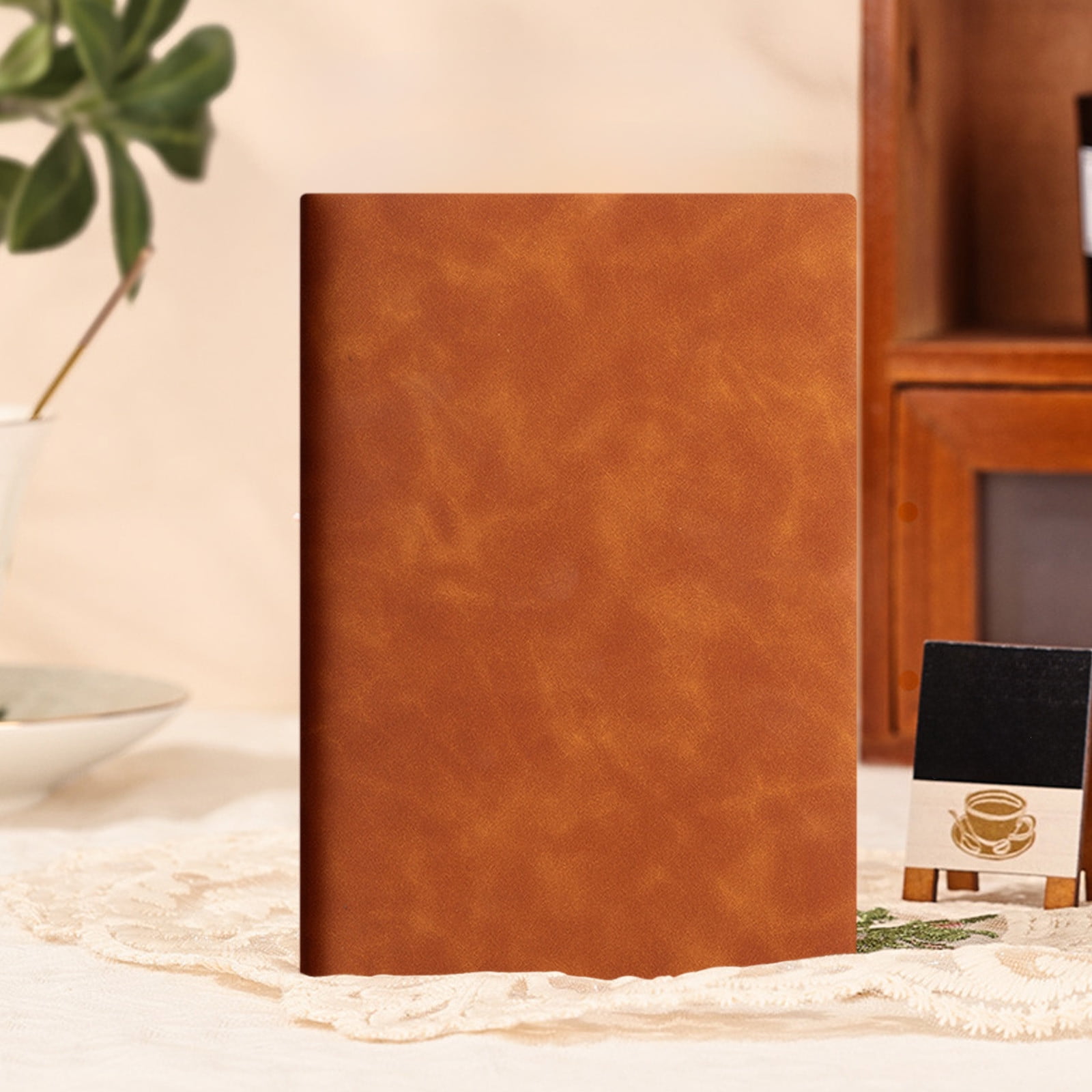 HBBKVI 2 Pack Notebook, A5 Imitation Sheepskin Notepad Review Notebook Thickened Business Work Diary Firm Efficient Office Softcover Book