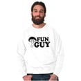 thumbnail image 4 of Fun Guy Fungi Mushroom Nerdy Geeky Men's Crewneck Sweatshirt Brisco Brands L, 4 of 6
