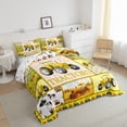 thumbnail image 5 of Erosebridal Cartoon Farm Truck Comforter Sets Full Size, Tractors Equipped Car Comforters & Duvets, Bedroom Decoration, Reversible 3-Piece, Super Cozy, 5 of 7