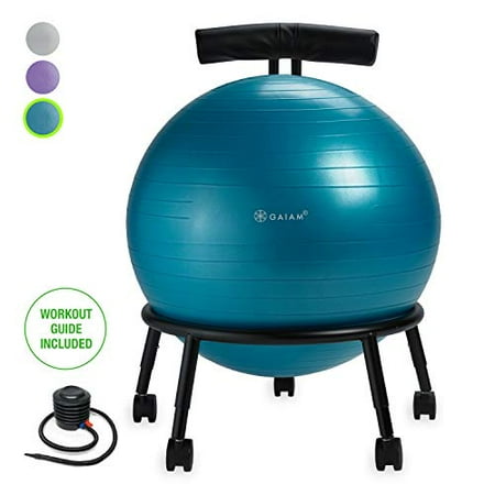 Gaiam Custom Fit Balance Ball Chair Exercise Stability Ball