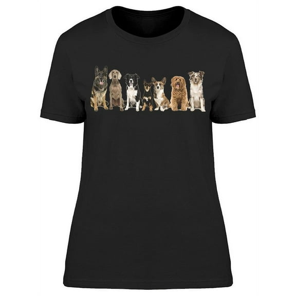A Group Of Adorable Dogs T-Shirt Women -Image by Shutterstock, Female Medium