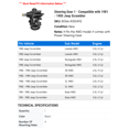 thumbnail image 2 of Steering Gear 1 - Compatible with 1981 - 1985 Jeep Scrambler - Autopart Premium, 2 of 2
