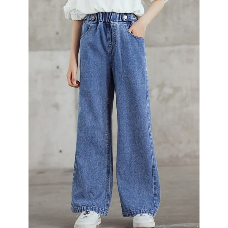 Teen Girls Wide Leg Jeans