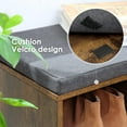 thumbnail image 5 of PINDEE Shoe Bench Storage with Cushion 10 Adjustable Compartments Entryway Organizer for Shoes Living Room Hallway Bedroom.Brown, 5 of 16