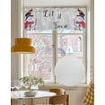 thumbnail image 4 of Faux Linen Valances for Windows Winter Christmas Cardinal Bird Snowman Curtains Valance Light Filtering Rod Pocket Small Window Treatment for Kitchen Living Room Bedroom 42x12In, 4 of 6