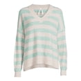 thumbnail image 4 of Dreamers by Debut Women’s Oversized V-Neck Sweater with Long Sleeves, Midweight, Sizes XS-XL, 4 of 5
