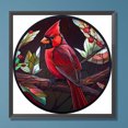 thumbnail image 1 of Cuadros Decorativos Pintura de diamante 5D DIY Taladro redondo completo Vidrieras Cardinal Decor (LP465) Wdftyju embutido en tela, 1 of 7