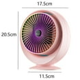 thumbnail image 2 of Jinsinto Fan Heater for Small Space PTC Heater Electric Heater Fast Heating Table Heater (Pink), 2 of 5