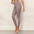 thumbnail image 3 of Jeggings for Women with Pockets, Audhol Women's Denim Yoga Fitness Pants Tummy Control High Waist Pull on Stretchy Jeans Jean Leggings for Women Brown S, 3 of 7