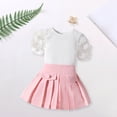 thumbnail image 2 of Coerni Toddler Baby Girl Skirts Outfit Spring Summer Kids Clothes Sleeveless Knit Vest Top + Pleated A Line Skirt Set, 2 of 6