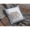 thumbnail image 4 of Light Elephant Throw Pillow with Removable Cover in Muted Gold on White 18x18, 4 of 5