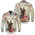 thumbnail image 3 of Freedom Belgian Malinois on Independence Day 4th of July All Over Print 3D Baseball Jacket Sheepdog Dog Lover Gifts Bomber Jacket Softball - 01005, 3 of 6