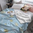 thumbnail image 3 of Christmas Gold Throw Flannel Blanket 50x60In and White Snowflake Light Blue Super Soft Cozy Bed Blanket, Lightweight Plush Fuzzy Bed Throw for Bedroom Sofa Couch Living Room, 3 of 4