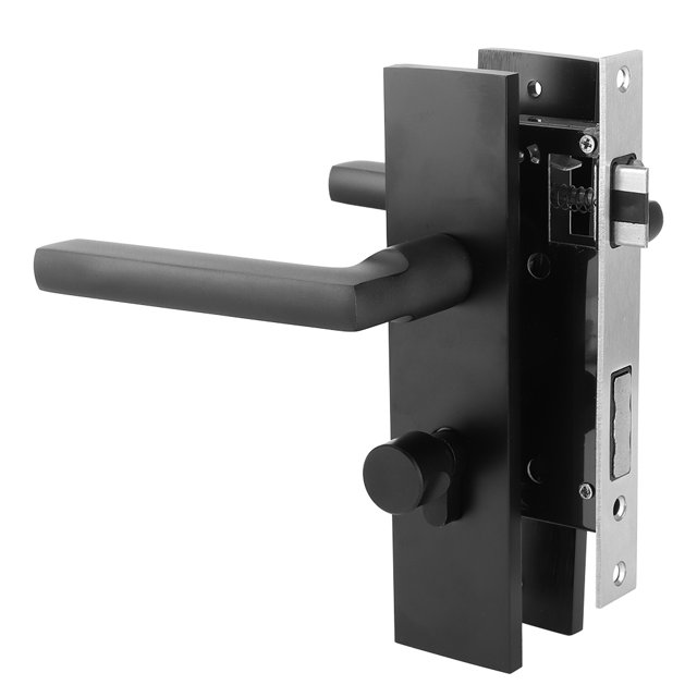 YLSHRF Door Lock Space Aluminum Home Security Bedroom Handle Lock With Keys Screw Black