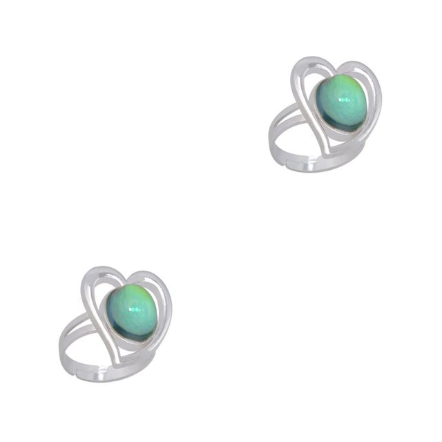 Anillos de estado de ánimo Qarigey Corazón de diamantes de imitación Color cambiable