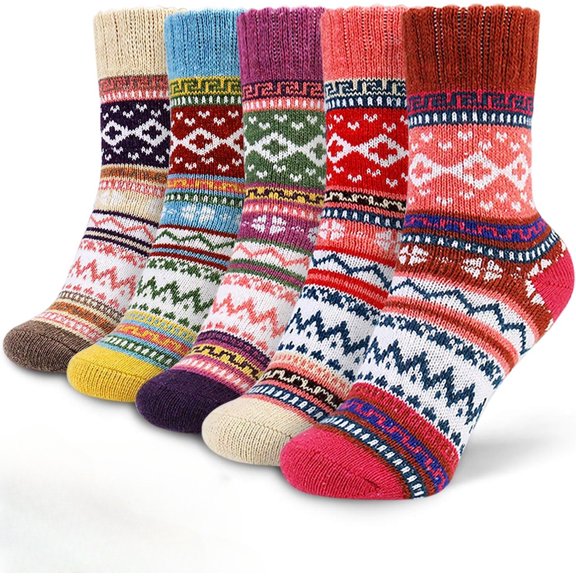 JIANFANG Boot Socks for Women Winter Solid Thick Warm Socks Cozy Crew Socks Christmas Gift