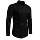 thumbnail image 1 of Blusa y camisa de manga larga con cuello alto para hombre, informal, lisa, con botones, de poliéster, 1 of 9