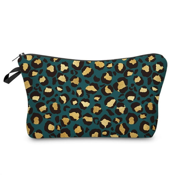 Leopard Print 3d Digital Pattern Makeup Bag, Women's Wallet, Travel Grooming and Storage Handbag,polyester Portable Personalized Card Bag Key Bag/8.6 * 5.3in