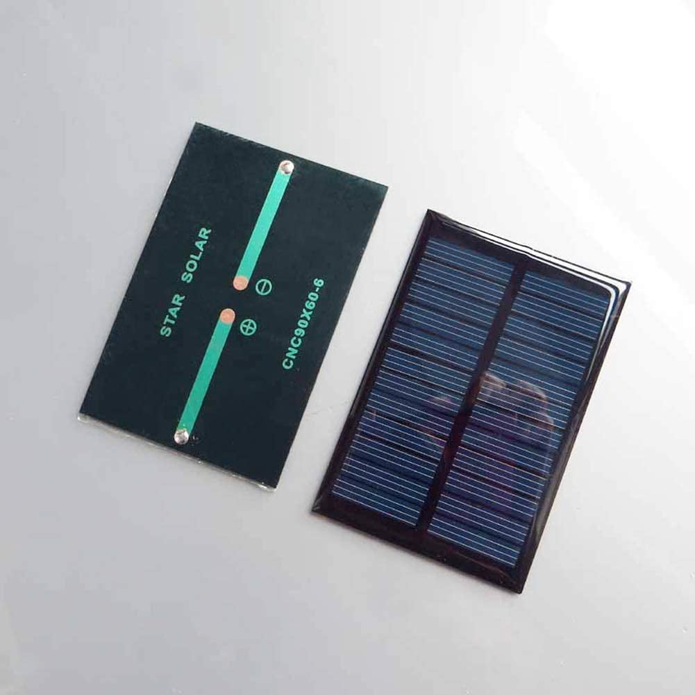 Treedix 6V 10W Polysilicon Solar Panel Glue Solar Cell Battery Charger DIY Solar Product Mini Small Solar Panel Module Kit Polycrystalline Silicon Encapsulated in Waterproof Resin (10W)