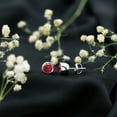 thumbnail image 3 of Rosec Jewels Solitaire Ruby Stud Earrings with Screw Back - 6 mm Created Ruby - AAAA Quality, 10K White Gold, 3 of 9