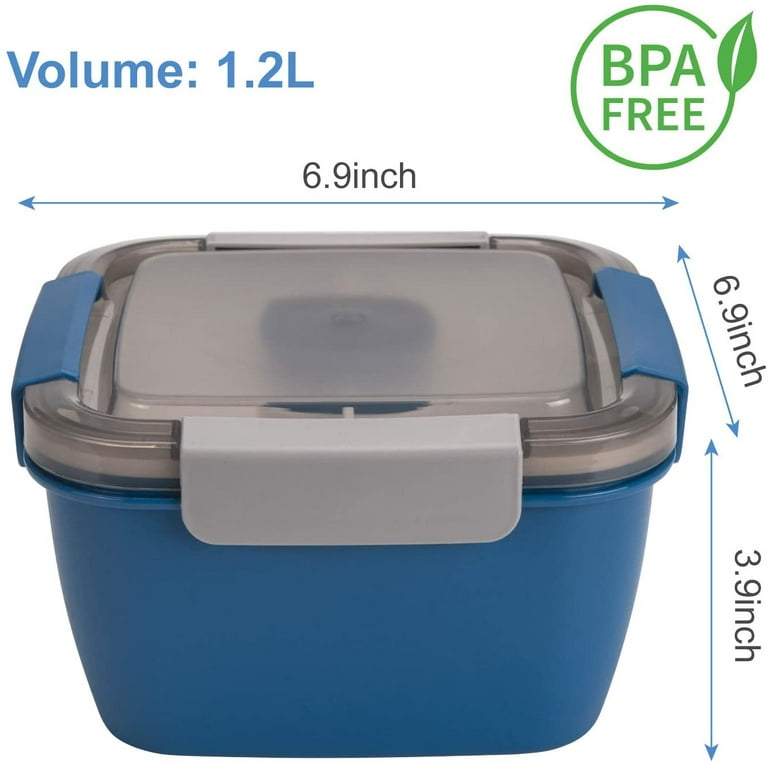 2 Pack Salad Lunch Container To Go,Large BPA-Free Salad Container,52 Oz  Salad Bowl,3 Compartment Tra…See more 2 Pack Salad Lunch Container To  Go,Large