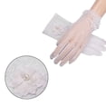 thumbnail image 7 of vlrwzc White Women's Floral Lace UV Protection Gloves Touchscreen Elegant Sun Gloves, 7 of 7