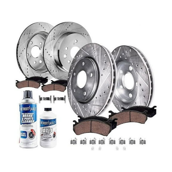 Front and Rear Brake Pad and Rotor Kit - Compatible with 2015 - 2017 RC350 2016