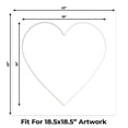 thumbnail image 2 of White Picture Frame Mat for 23x23 Frames - Heart Opening for 19x19 Photos - 1 Mat, 2 of 7