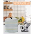 thumbnail image 4 of Aqua Yellow Stripe Stand Mixer Dust Cover with Storage Pocket & Handles,Abstract Art Modern Vertical Striped Fits All Tilt Head & Bowl Lift Kitchen Appliance Cover Organizer Accessories,4.5-5 Quart, 4 of 6